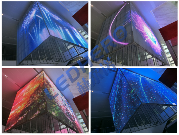 上海大華銀行100㎡LED透明屏（TW）